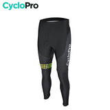 COLLANT CYCLISTE JAUNE LIBERTY+ - HIVER collant thermique homme CycloPro XS Sans Bretelles 