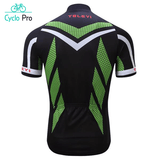 Maillot Cyclisme Noir et Vert | Aero+ Maillot court cyclisme CycloPro 