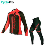 Tenue cycliste hiver rouge - Flash+