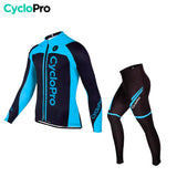 Tenue cycliste hiver bleue - Flash+