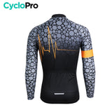 MAILLOT LONG DE CYCLISME ORANGE - AUTOMNE - PULSATION+ Maillot long pour homme Cyclo Pro 