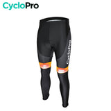 COLLANT CYCLISTE ORANGE ÉVASION+ - HIVER collant thermique homme CycloPro XS Sans Bretelles 