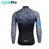 MAILLOT LONG DE CYCLISME BLEU - HIVER - PULSATION+ Maillot thermique homme Cyclo Pro 