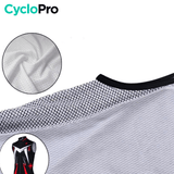 Maillot Cyclisme Sans Manches Noir et rouge - Confort+ maillot cyclisme sans manches CycloPro 