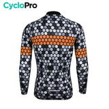 MAILLOT LONG DE CYCLISME ORANGE - HIVER - ATMOSPHERE+ Maillot thermique homme Cyclo Pro 