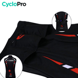 Maillot Cyclisme sans manches Noir et Rouge - Dynamo maillot sans manches CycloPro 