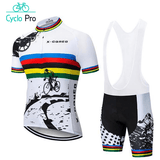 Tenue De Cycliste Route Rayée - Explore+ Tenue de cyclisme été CycloPro 4XL 