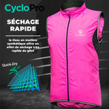 GILET DE PLUIE ET COUPE-VENT POUR FEMME - ULTRASECURE gilet coupe-vent CycloPro 