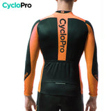 MAILLOT LONG DE CYCLISME ORANGE - HIVER - FLASH+ Maillot thermique homme Cyclo Pro 