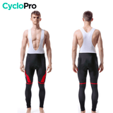 Tenue cycliste automne Noire et Rouge - Confort+ tenue de cyclisme automne CycloPro 