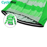 MAILLOT LONG DE CYCLISME VERT - AUTOMNE - ÉVASION+ Maillot long pour homme Cyclo Pro 