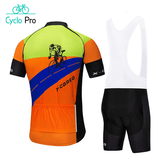 Tenue De Cycliste Route Orange - Vitessemax+ Tenue de cyclisme été CycloPro 