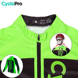 Tenue cycliste automne verte - Flash+ Tenue de cyclisme automne homme CycloPro 