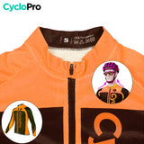 Tenue cycliste hiver orange - Flash+ tenue de cyclisme hiver CycloPro 