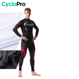 Tenue cycliste automne Noire et Rouge - Confort+ tenue de cyclisme automne CycloPro 