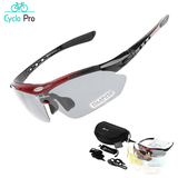 Lunettes de cyclisme polarisées - CYCLING+ Lunettes cyclisme Cyclo Pro Rouge 