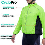 Coupe-vent cycliste fluo Coupe-vent cycliste CycloPro 