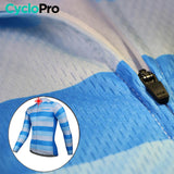 Tenue cycliste hiver Bleue - Evasion+ tenue de cyclisme thermique CycloPro 