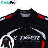 Tenue cycliste automne Noire et Rouge - Confort+ tenue de cyclisme automne CycloPro 