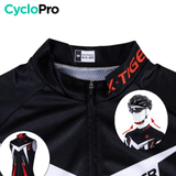 Maillot Cyclisme Sans Manches Noir et rouge - Confort+ maillot cyclisme sans manches CycloPro 