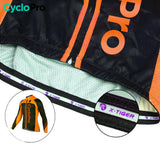 Tenue cycliste hiver orange - Flash+ tenue de cyclisme hiver CycloPro 