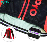 Tenue cycliste hiver rouge - Flash+ tenue de cyclisme hiver CycloPro 