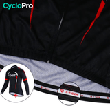 Tenue cycliste automne Noire et Rouge - Confort+ tenue de cyclisme automne CycloPro 