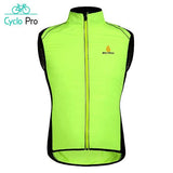 Veste de cyclisme coupe-vent et réfléchissant Cyclo Pro Sans-manches Jaune Fluo XXXL 