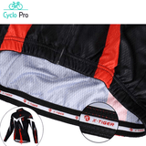 Tenue cycliste automne Noire et Rouge - Confort+ tenue de cyclisme hiver CycloPro 