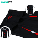 Tenue cycliste automne Noire et Rouge - Confort+ tenue de cyclisme automne CycloPro 