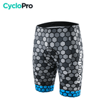 Cuissard pour VTT et Cyclisme - Atmosphère+ Cuissard court pour homme CycloPro Gris et bleu Sans S