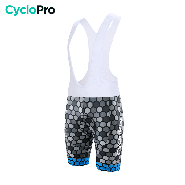 Cuissard pour VTT et Cyclisme - Atmosphère+ Cuissard court pour homme CycloPro Gris et bleu Avec S