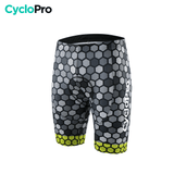 Cuissard pour VTT et Cyclisme - Atmosphère+ Cuissard court pour homme CycloPro Gris et jaune Sans S