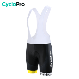 Cuissard pour VTT et Cyclisme - Duo+ Cuissard court pour homme CycloPro Bande jaune Avec S