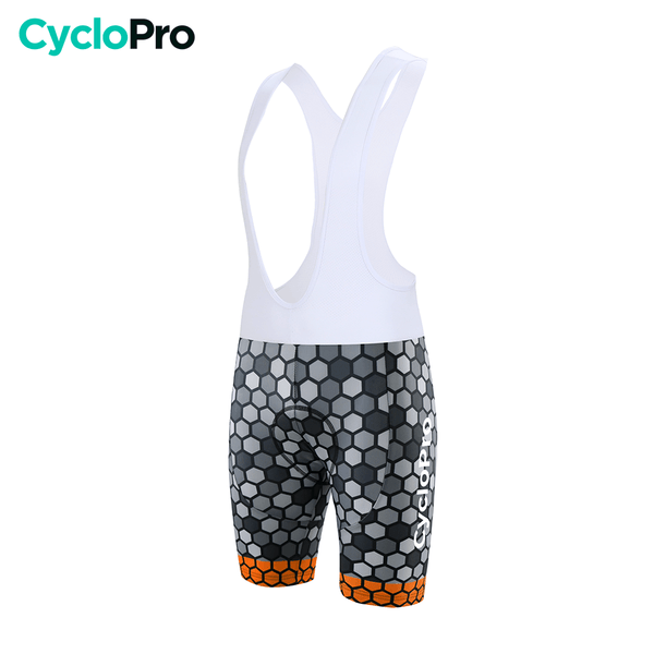 Cuissard pour VTT et Cyclisme - Atmosphère+ Cuissard court pour homme CycloPro Gris et orange Avec S