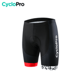 Cuissard pour VTT et Cyclisme - Duo+ Cuissard court pour homme CycloPro Bande rouge Sans S