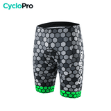 Cuissard pour VTT et Cyclisme - Atmosphère+ Cuissard court pour homme CycloPro Gris et vert Sans S