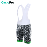 Cuissard pour VTT et Cyclisme - Atmosphère+ Cuissard court pour homme CycloPro Gris et vert Avec S