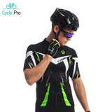 Maillot Cyclisme Vert et Noir - Confort+ Maillot court cyclisme CycloPro 