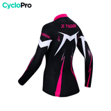 MAILLOT LONG DE CYCLISME ROSE - HIVER - CONFORT+ maillot thermique femme Cyclo Pro 