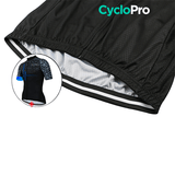 Maillot de cyclisme Bleu - Pulsation+ Maillot court cyclisme CycloPro 