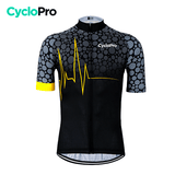 Maillot de cyclisme Bleu - Pulsation++ Maillot court cyclisme CycloPro Jaune S 