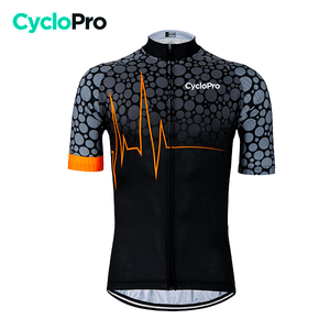 Maillot de cyclisme Pulsation+ Maillot court cyclisme CycloPro ORANGE S 