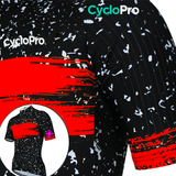 Maillot de cyclisme Rouge - Galaxy+ Maillot court cyclisme CycloPro 