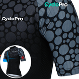 Maillot de cyclisme Bleu - Pulsation+ Maillot court cyclisme CycloPro 