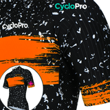 Maillot de cyclisme Orange - Galaxy+ Maillot court cyclisme CycloPro 