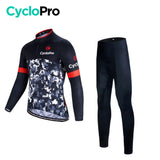 Tenue cycliste hiver Noir et rouge - Military