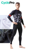 Tenue cycliste hiver Noir et rouge - Military tenue de cyclisme CycloPro 