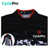 Tenue cycliste hiver Noir et rouge - Military tenue de cyclisme CycloPro 