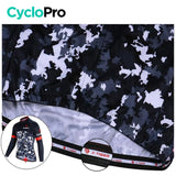 Tenue cycliste hiver Noir et rouge - Military tenue de cyclisme CycloPro 